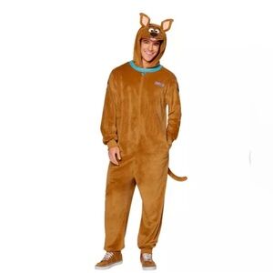 Scooby-Doo Adult Zipper One Piece Plush Costume•Size:S/XS 58”long 19” pit to pit